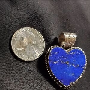 Joan Slifka lapis luzili sterling pin/pendant brooch